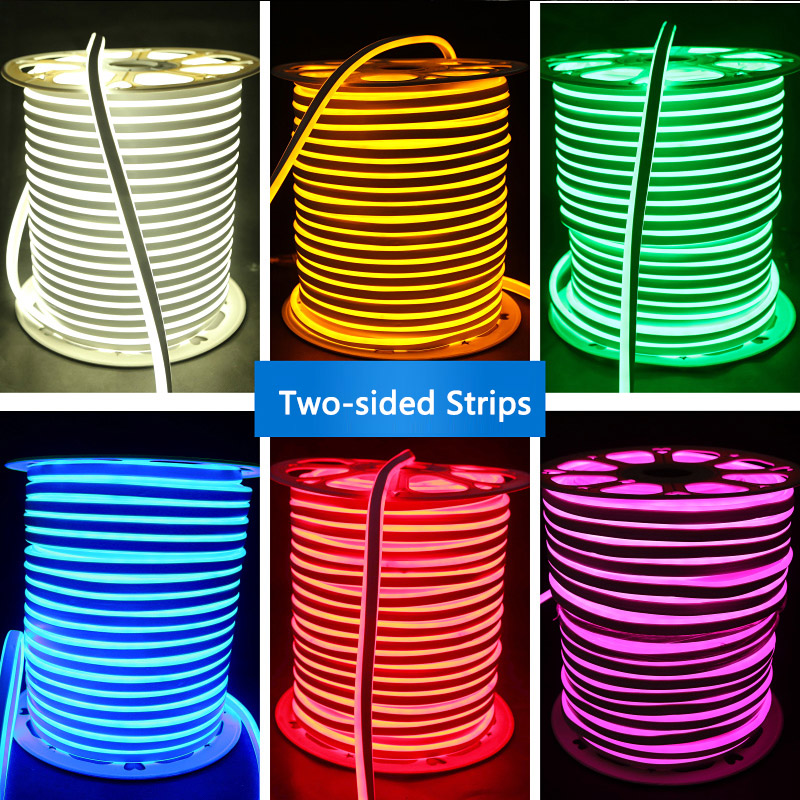 AC110V/220V High-Grade Single Color RGB Color Changing LED Neon Flexible Tube Strip For Edge lighting Track lighting